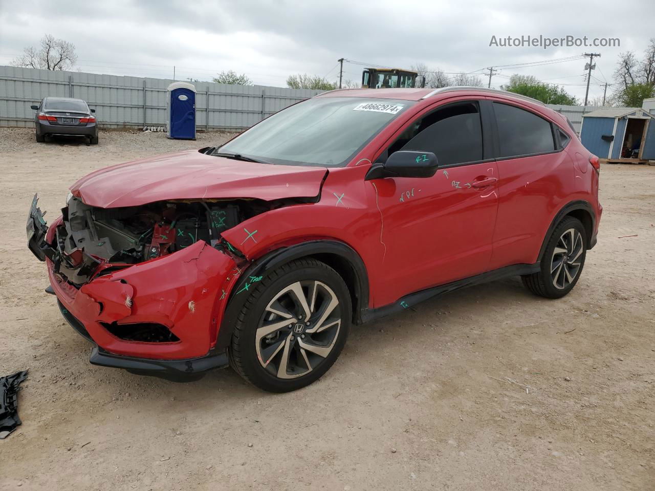 2019 Honda Hr-v Sport Red vin: 3CZRU5H12KM723378