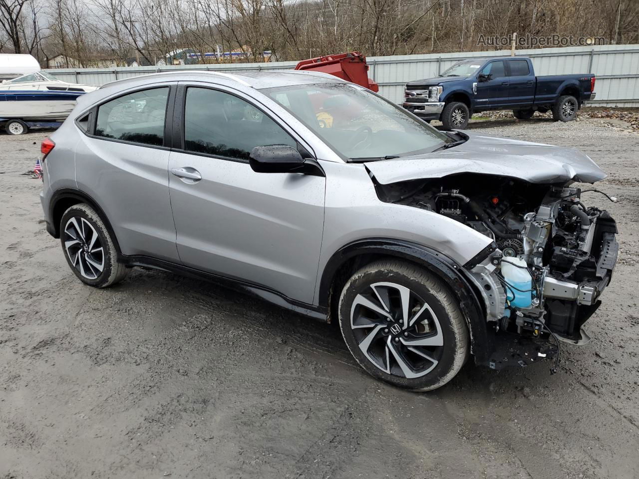 2019 Honda Hr-v Sport Silver vin: 3CZRU5H12KM724434