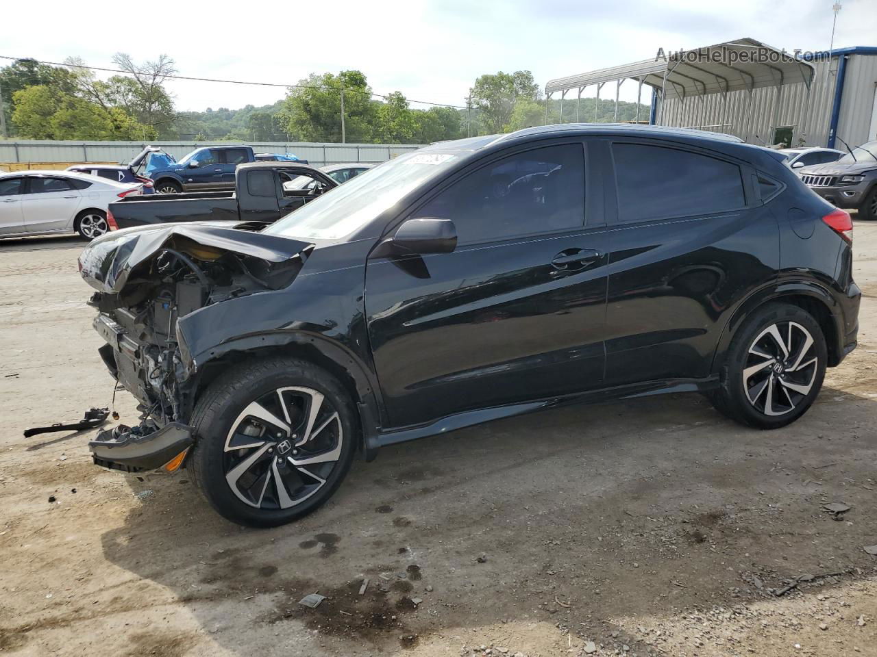 2019 Honda Hr-v Sport Black vin: 3CZRU5H14KG707147