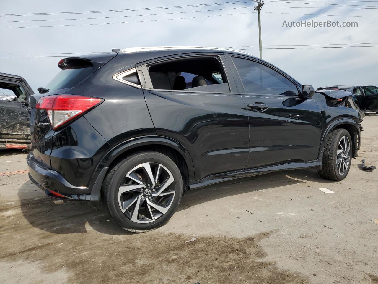 2019 Honda Hr-v Sport Black vin: 3CZRU5H14KG707147