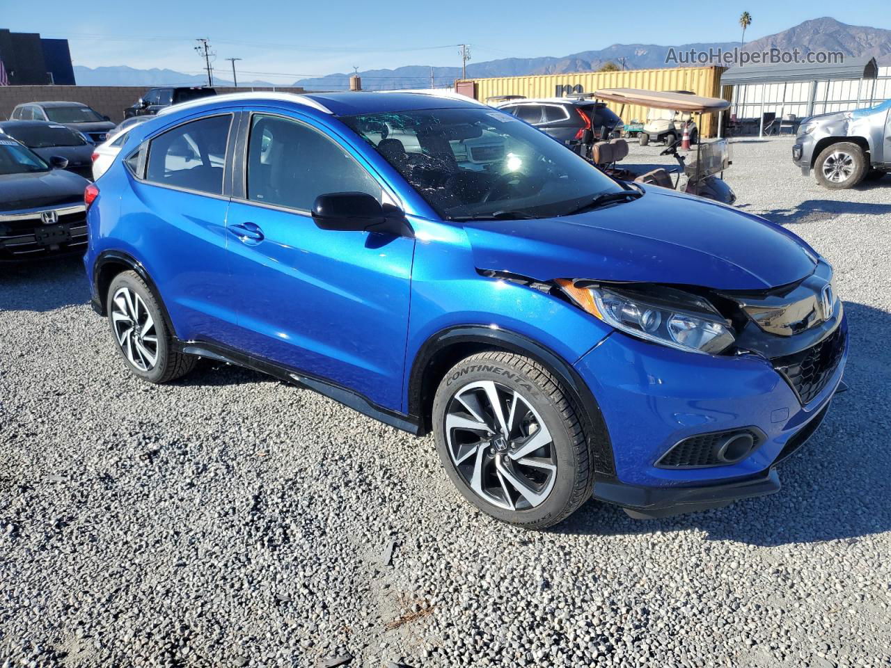 2019 Honda Hr-v Sport Blue vin: 3CZRU5H15KG715337