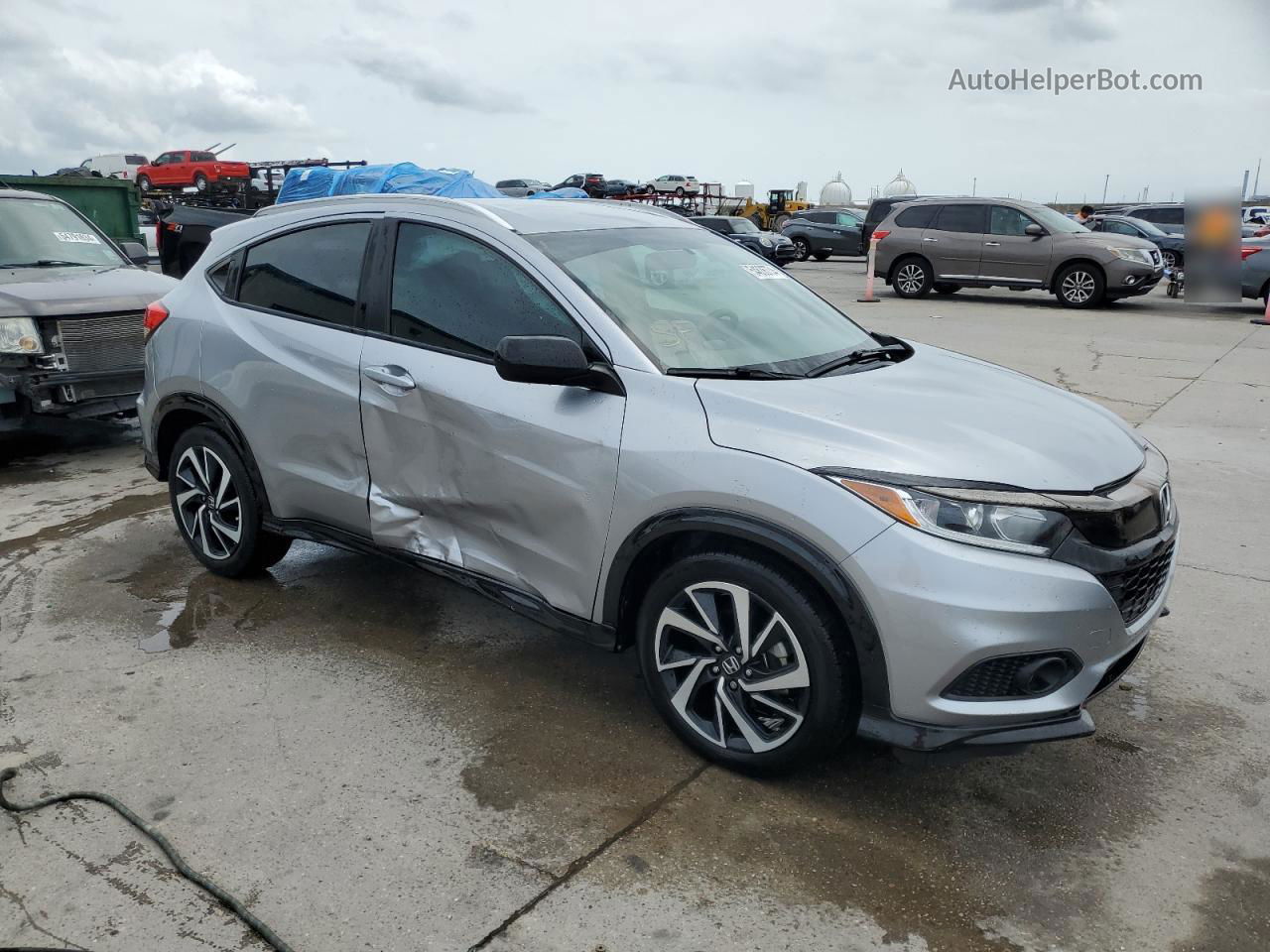 2019 Honda Hr-v Sport Silver vin: 3CZRU5H15KG715449