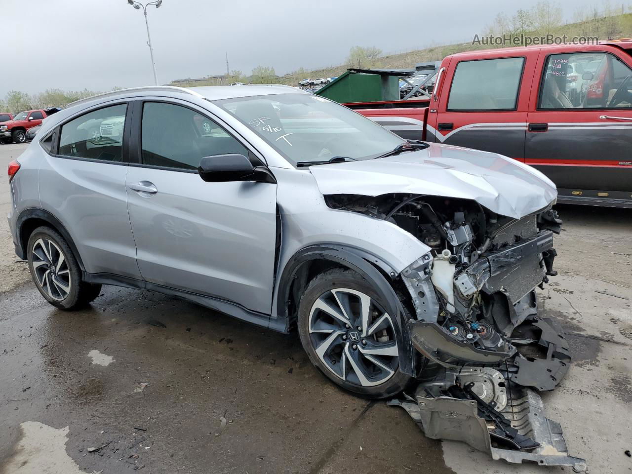 2019 Honda Hr-v Sport Silver vin: 3CZRU5H15KM706607