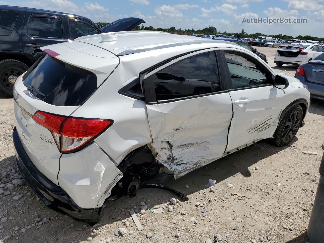 2021 Honda Hr-v Sport White vin: 3CZRU5H15MM731882