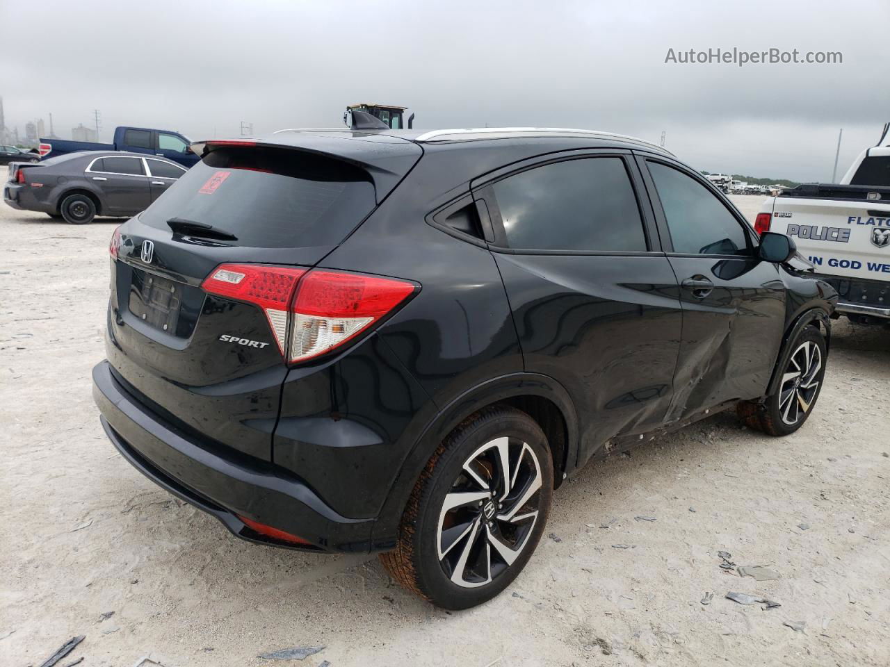 2019 Honda Hr-v Sport Black vin: 3CZRU5H17KG715534