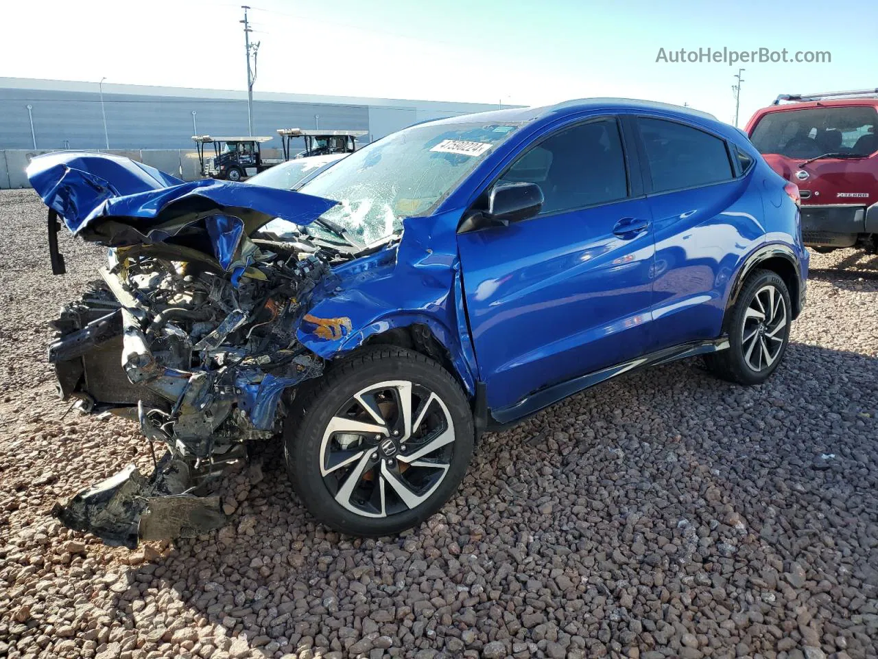 2019 Honda Hr-v Sport Blue vin: 3CZRU5H18KM730545