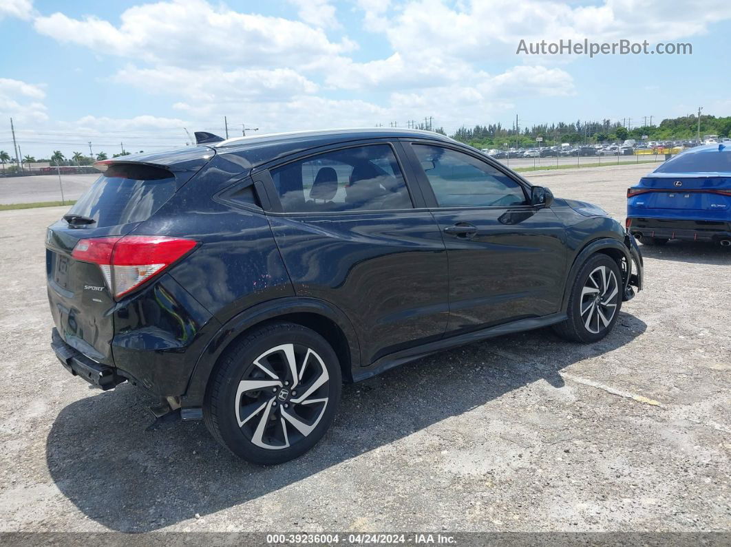 2019 Honda Hr-v Sport Black vin: 3CZRU5H1XKG703622