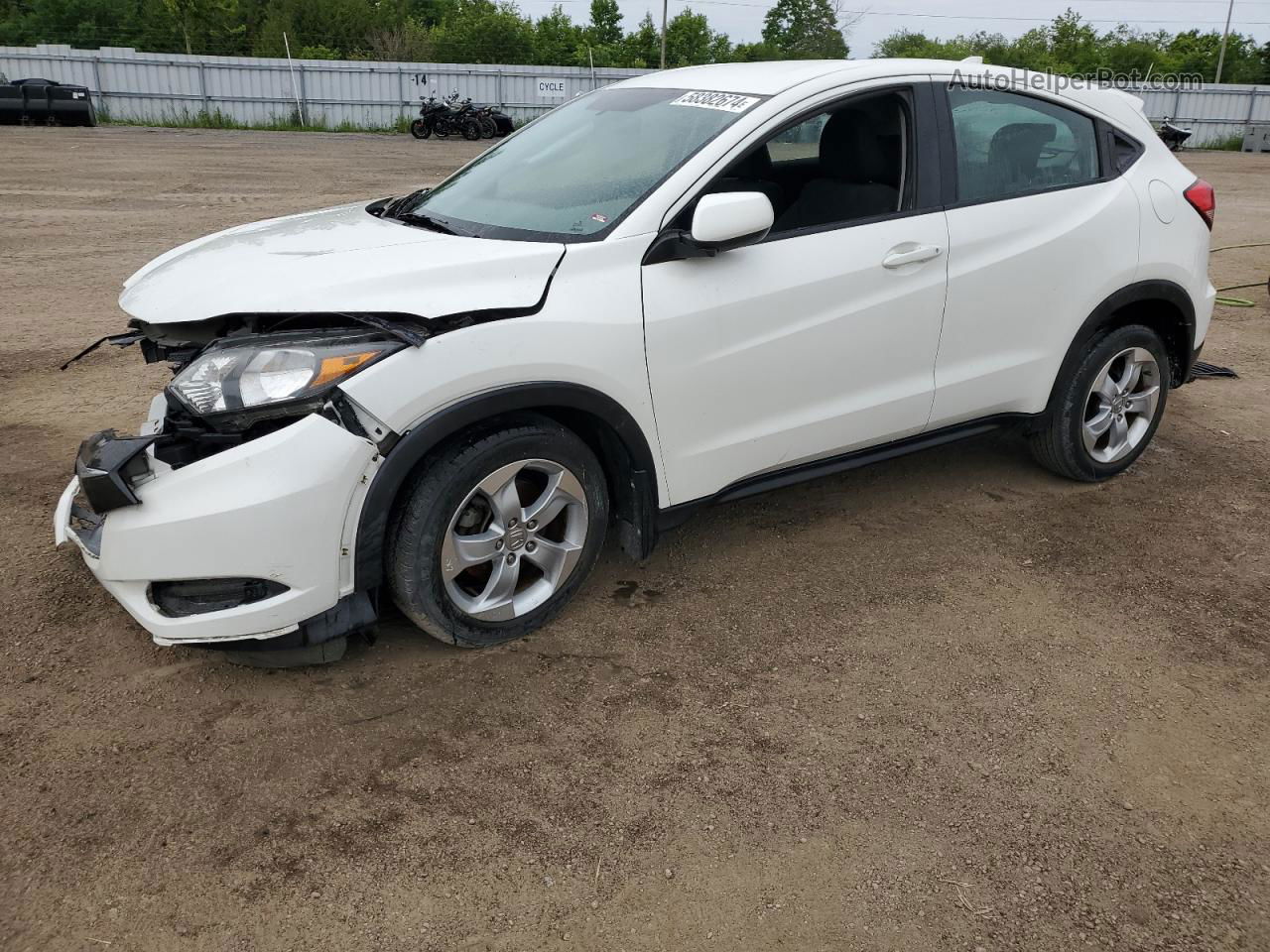 2016 Honda Hr-v Lx White vin: 3CZRU5H30GM105372