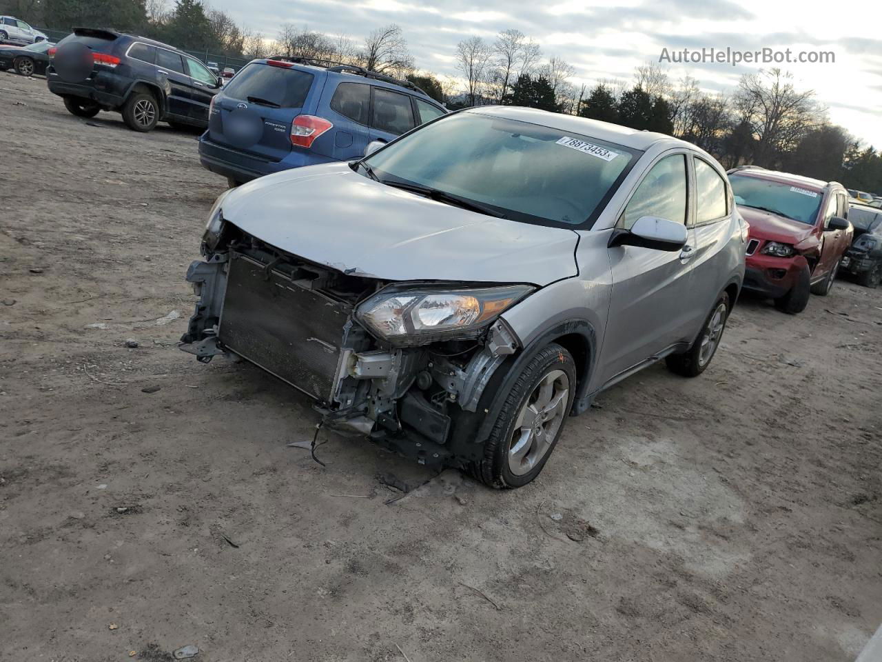 2017 Honda Hr-v Lx Silver vin: 3CZRU5H30HG704224