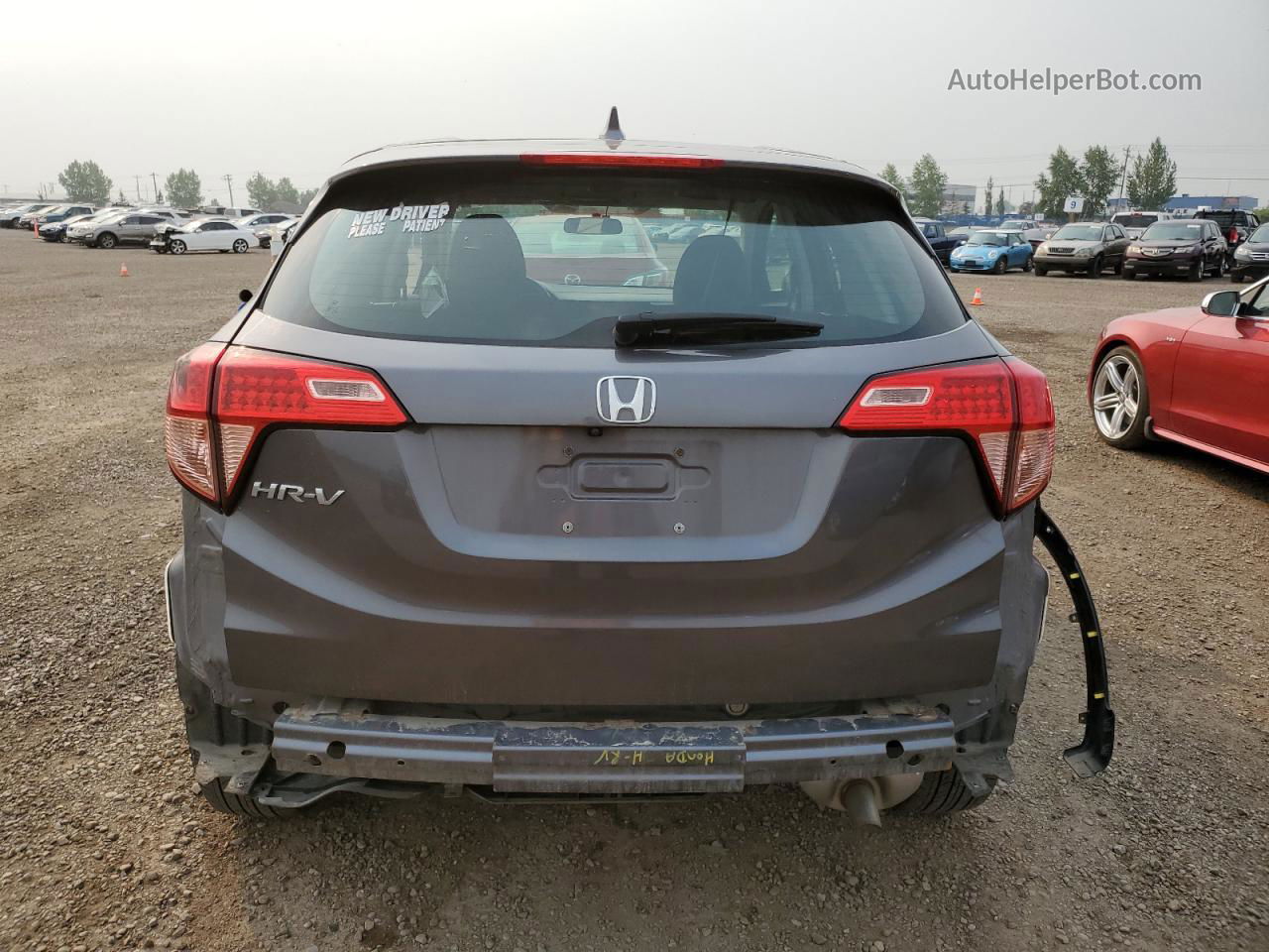 2018 Honda Hr-v Lx Gray vin: 3CZRU5H30JM100597