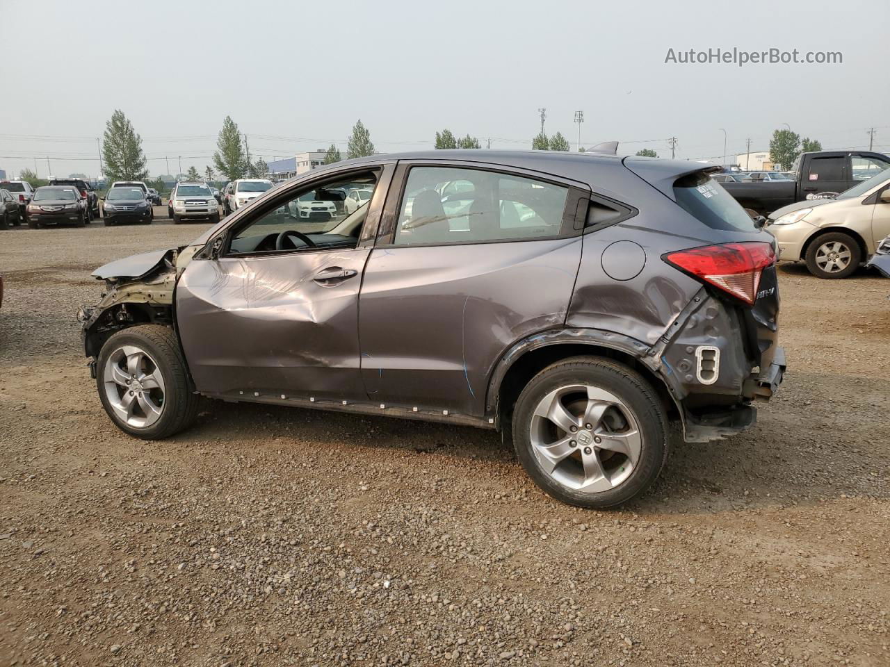 2018 Honda Hr-v Lx Gray vin: 3CZRU5H30JM100597