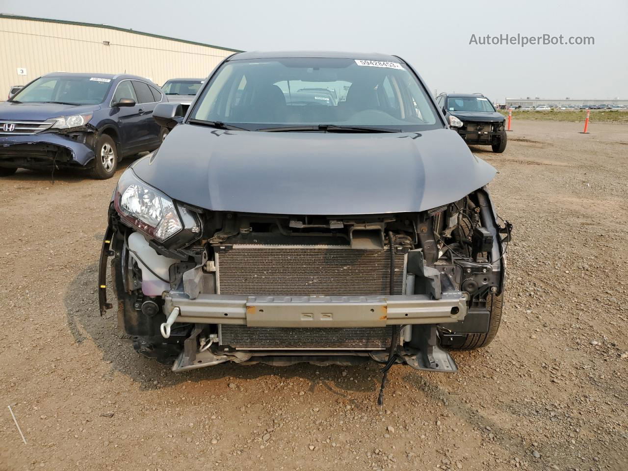 2018 Honda Hr-v Lx Gray vin: 3CZRU5H30JM100597