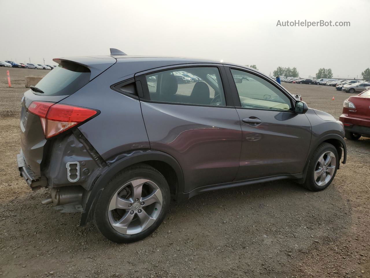 2018 Honda Hr-v Lx Gray vin: 3CZRU5H30JM100597