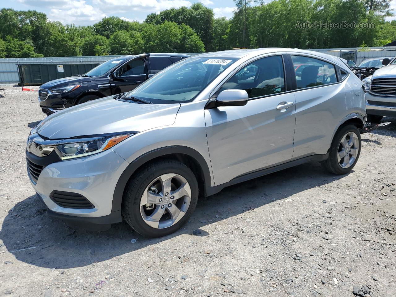 2019 Honda Hr-v Lx Silver vin: 3CZRU5H30KG708653