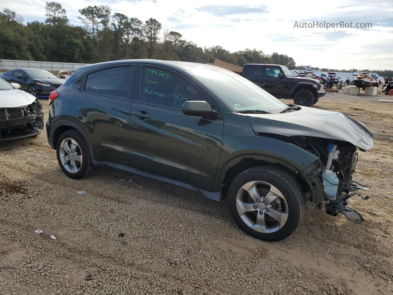 2017 Honda Hr-v Lx Green vin: 3CZRU5H31HG700232