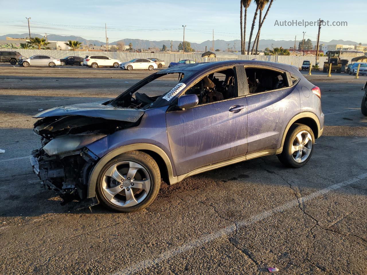 2017 Honda Hr-v Lx Blue vin: 3CZRU5H31HG704541