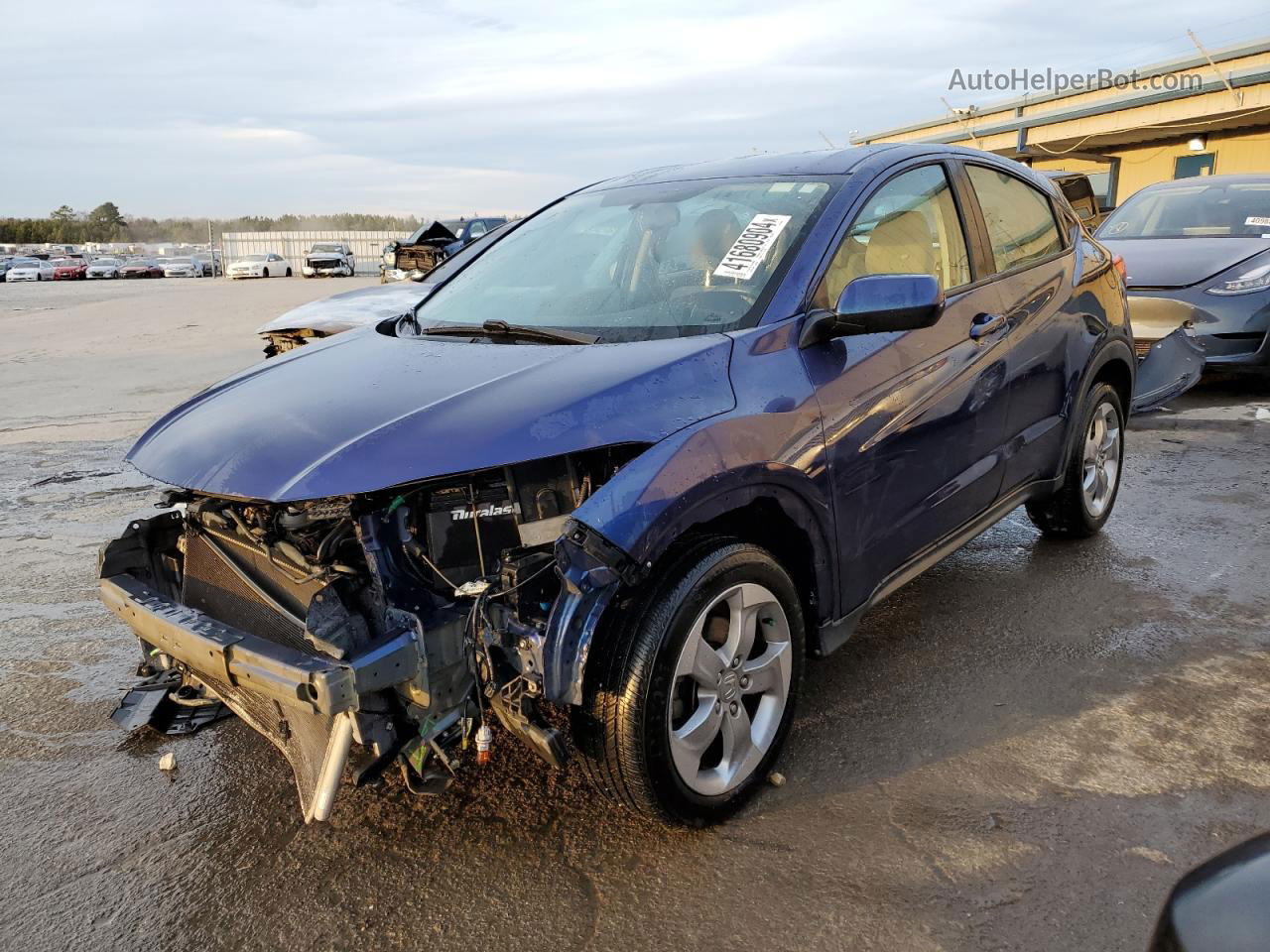 2017 Honda Hr-v Lx Blue vin: 3CZRU5H31HM708588