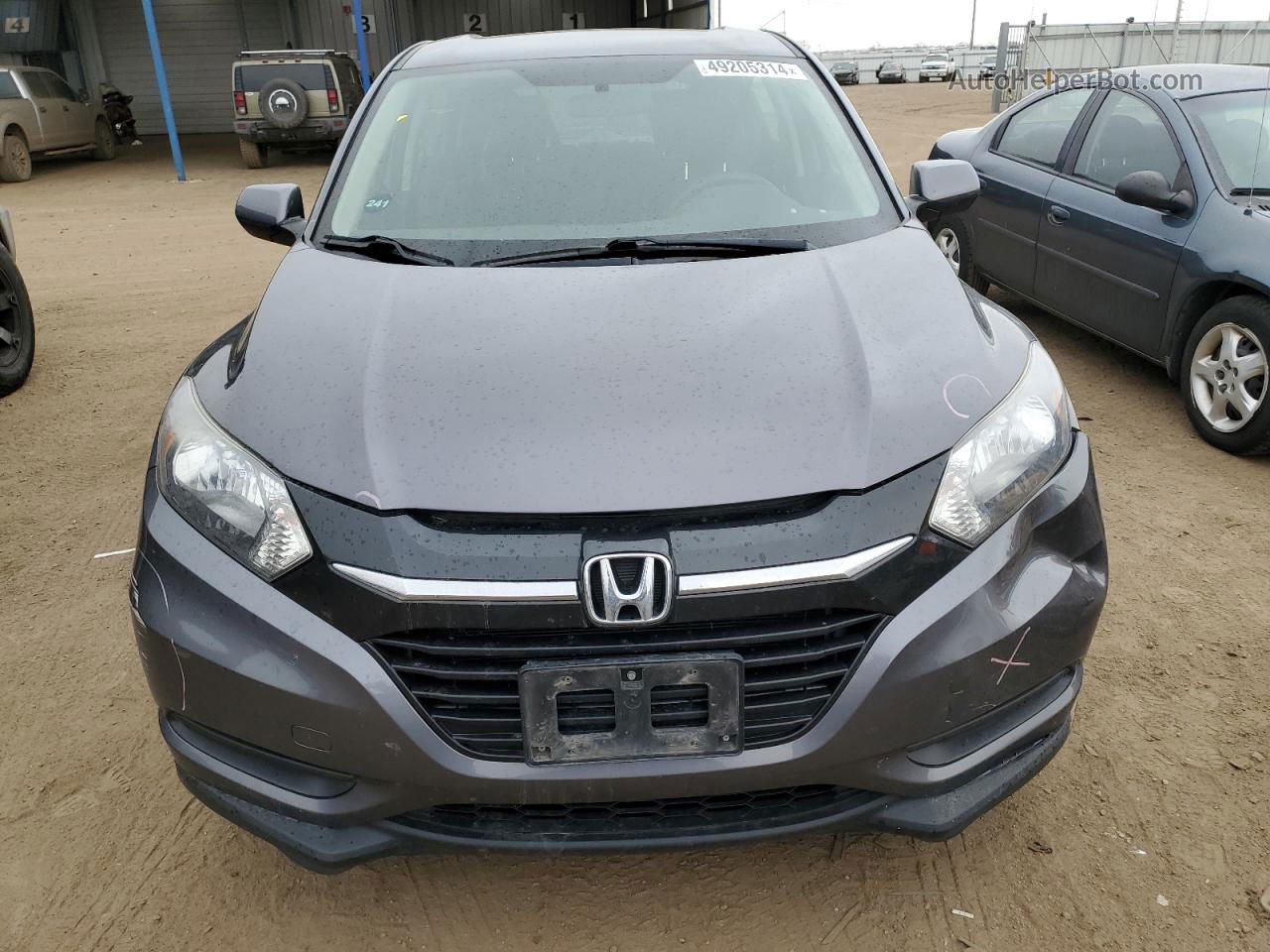 2018 Honda Hr-v Lx Gray vin: 3CZRU5H31JG704609