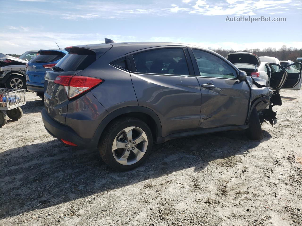 2019 Honda Hr-v Lx Серый vin: 3CZRU5H31KG708788