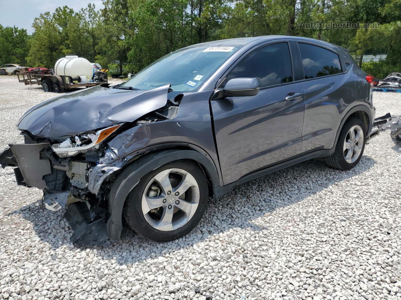 2021 Honda Hr-v Lx Gray vin: 3CZRU5H31MM731105