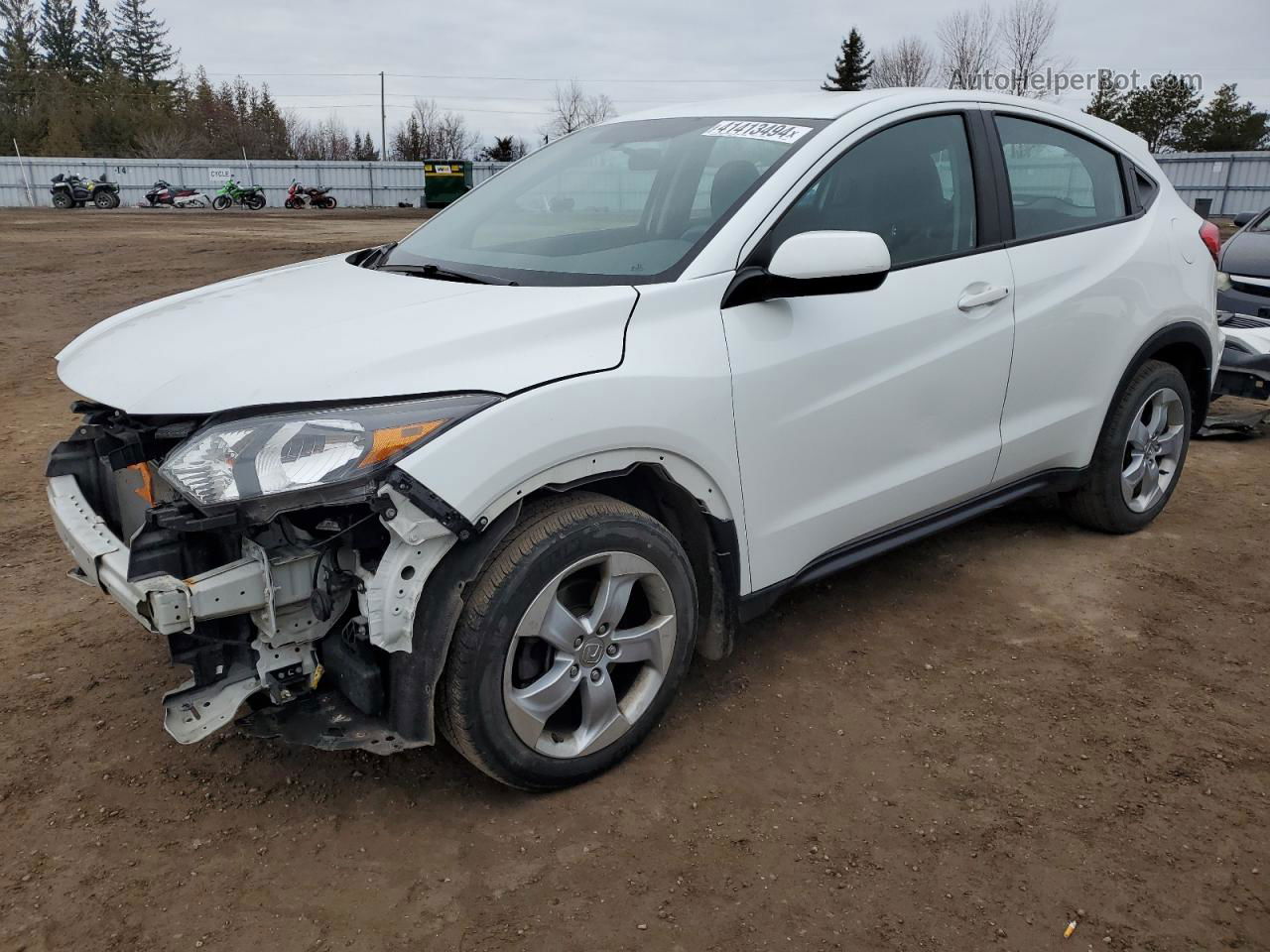 2016 Honda Hr-v Lx White vin: 3CZRU5H32GM104384