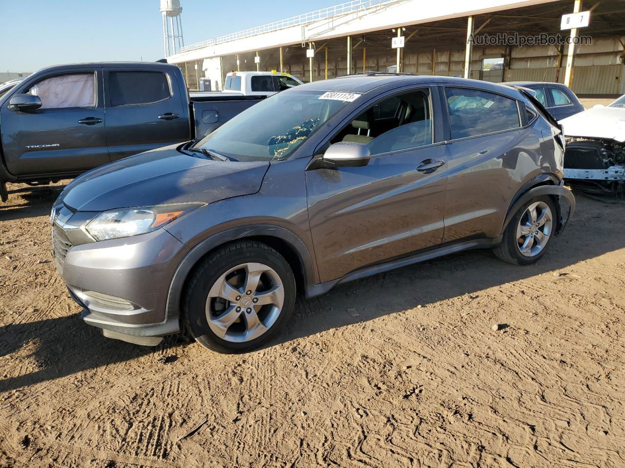 2017 Honda Hr-v Lx Gray vin: 3CZRU5H32HM722595