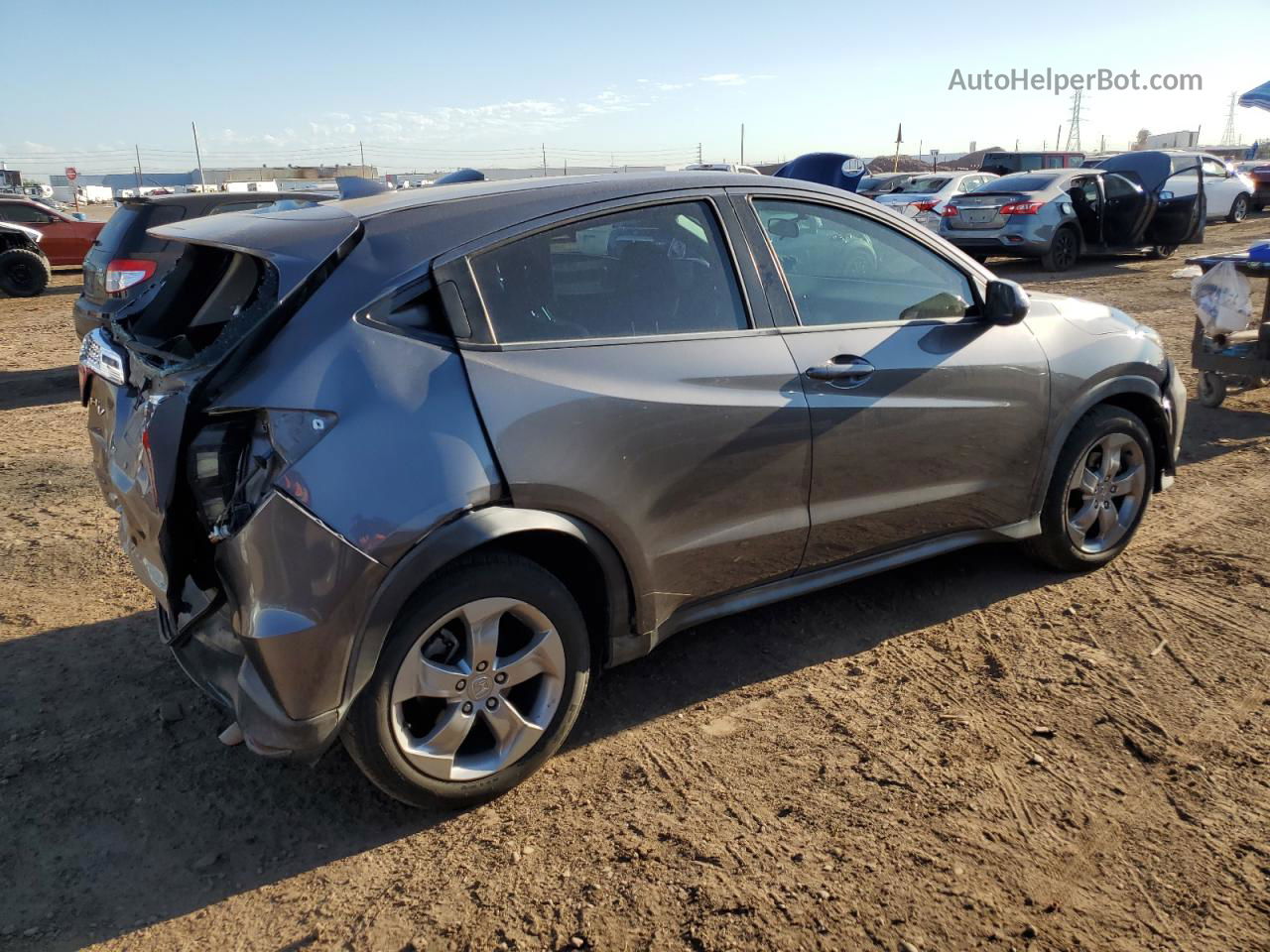 2017 Honda Hr-v Lx Gray vin: 3CZRU5H32HM722595