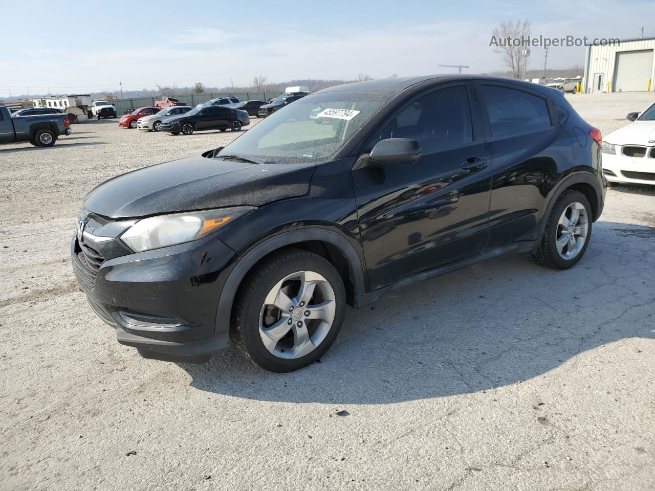 2016 Honda Hr-v Lx Black vin: 3CZRU5H33GM701074