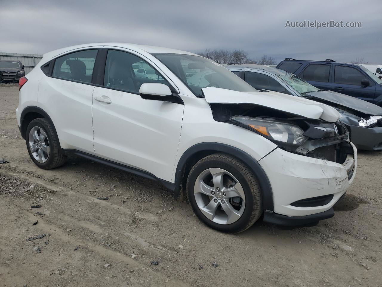 2016 Honda Hr-v Lx White vin: 3CZRU5H33GM720899