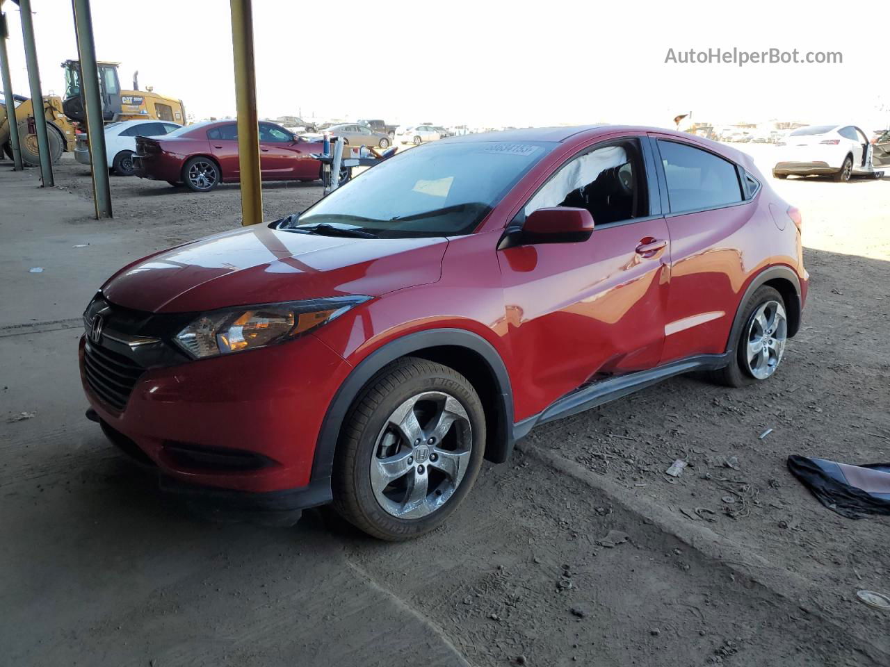 2016 Honda Hr-v Lx Red vin: 3CZRU5H33GM733748