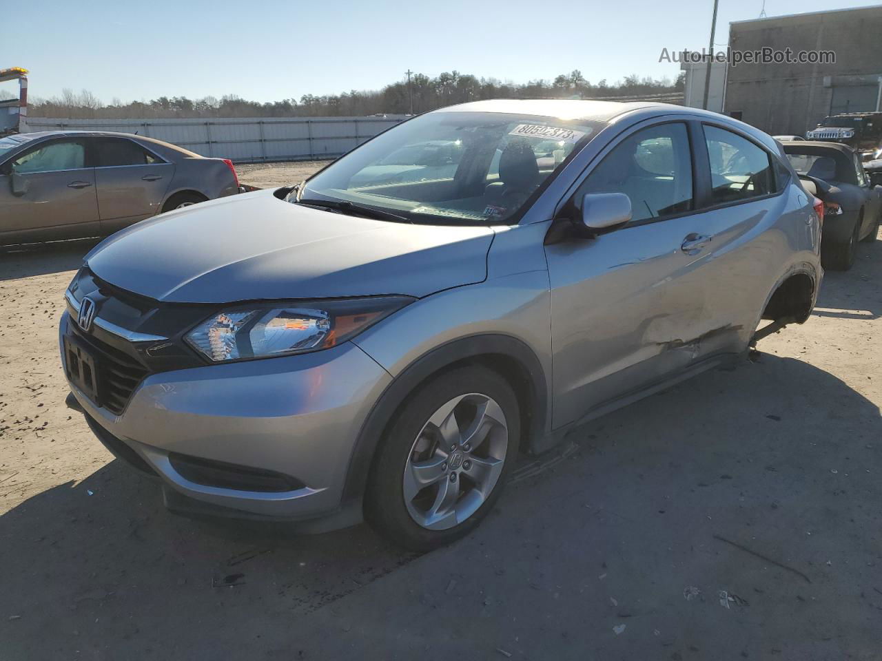 2017 Honda Hr-v Lx Silver vin: 3CZRU5H33HM725375