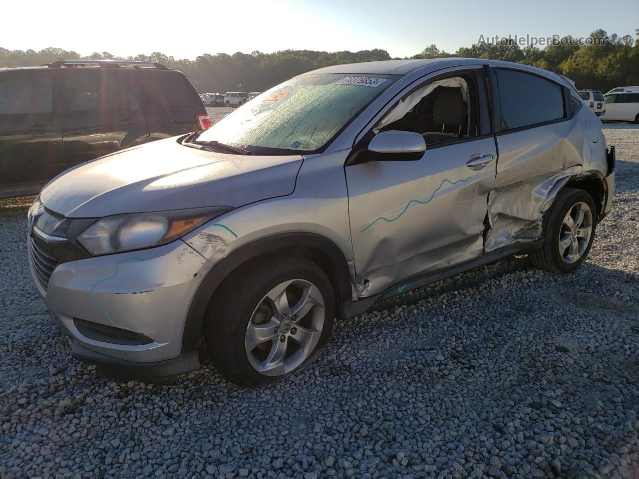 2016 Honda Hr-v Lx Silver vin: 3CZRU5H34GM709040