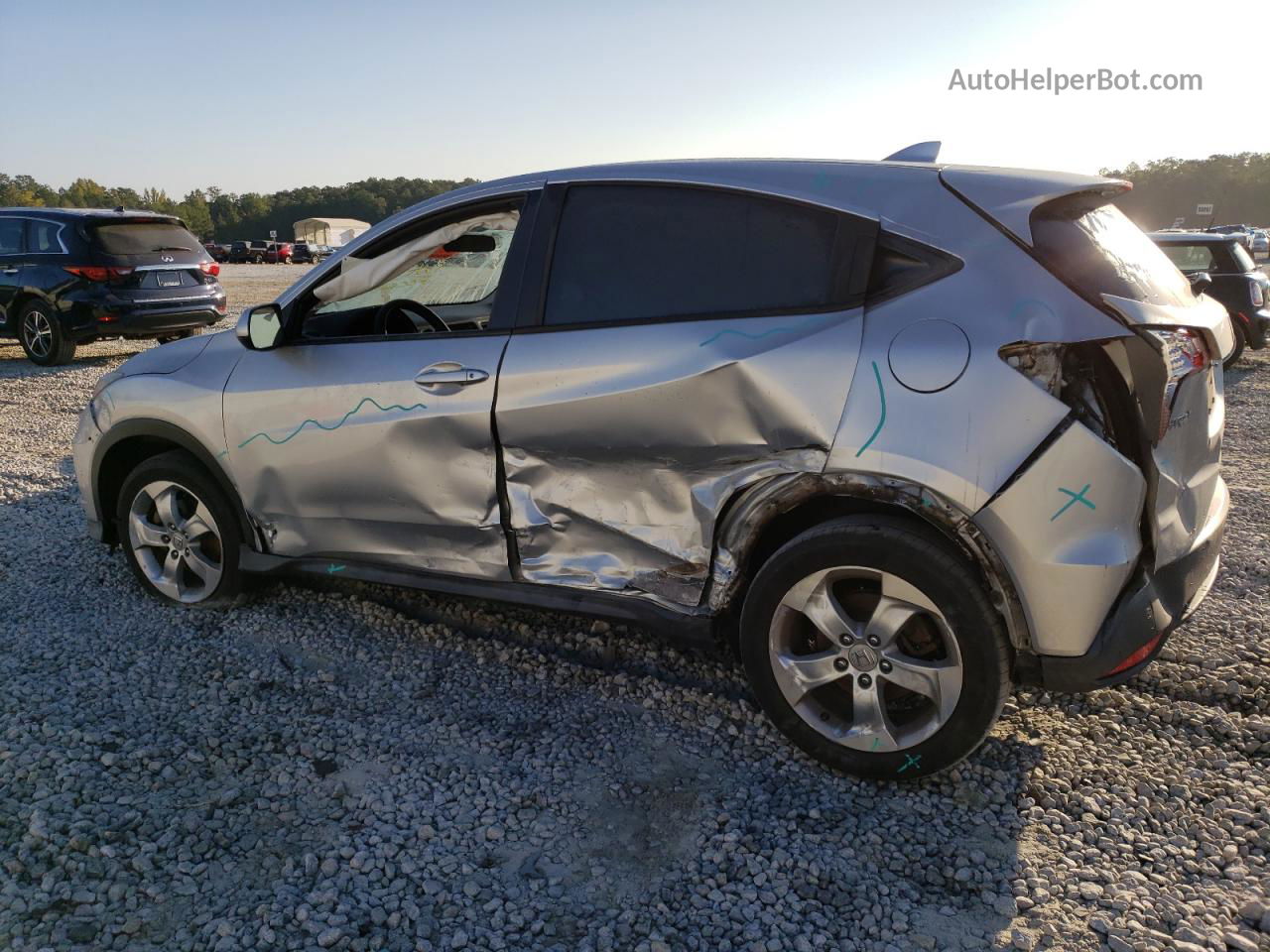 2016 Honda Hr-v Lx Silver vin: 3CZRU5H34GM709040