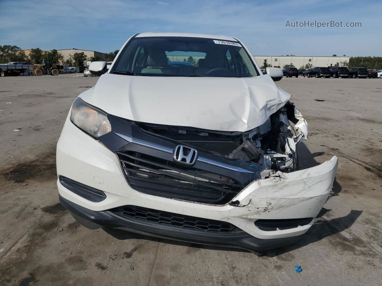 2016 Honda Hr-v Lx White vin: 3CZRU5H34GM709250