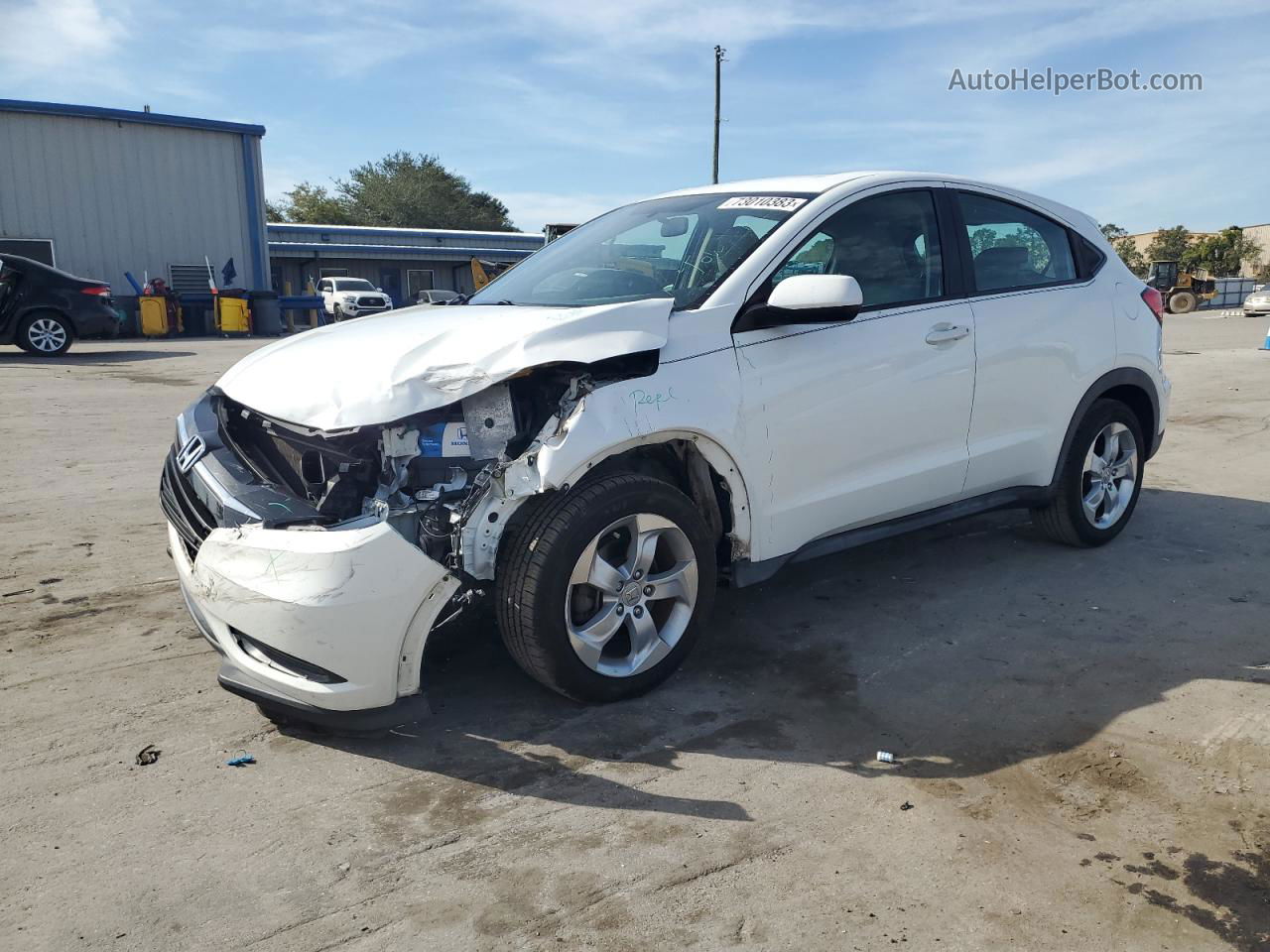 2016 Honda Hr-v Lx White vin: 3CZRU5H34GM709250