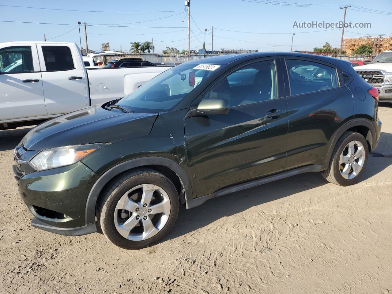 2016 Honda Hr-v Lx Green vin: 3CZRU5H34GM718322