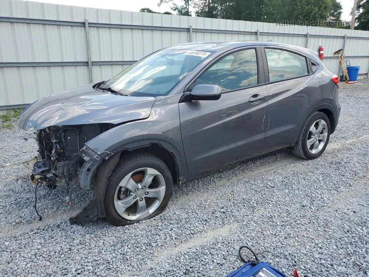 2017 Honda Hr-v Lx Gray vin: 3CZRU5H34HM722436