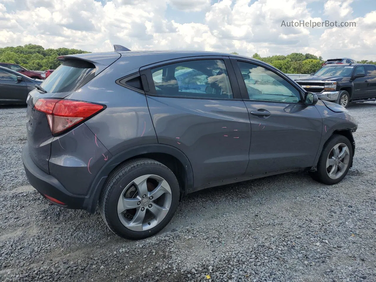 2017 Honda Hr-v Lx Gray vin: 3CZRU5H34HM722436