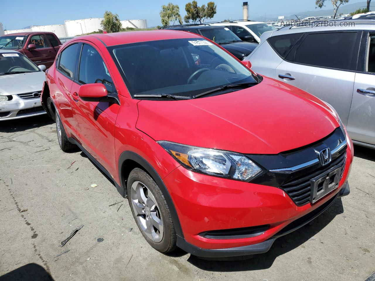 2018 Honda Hr-v Lx Red vin: 3CZRU5H34JM703858