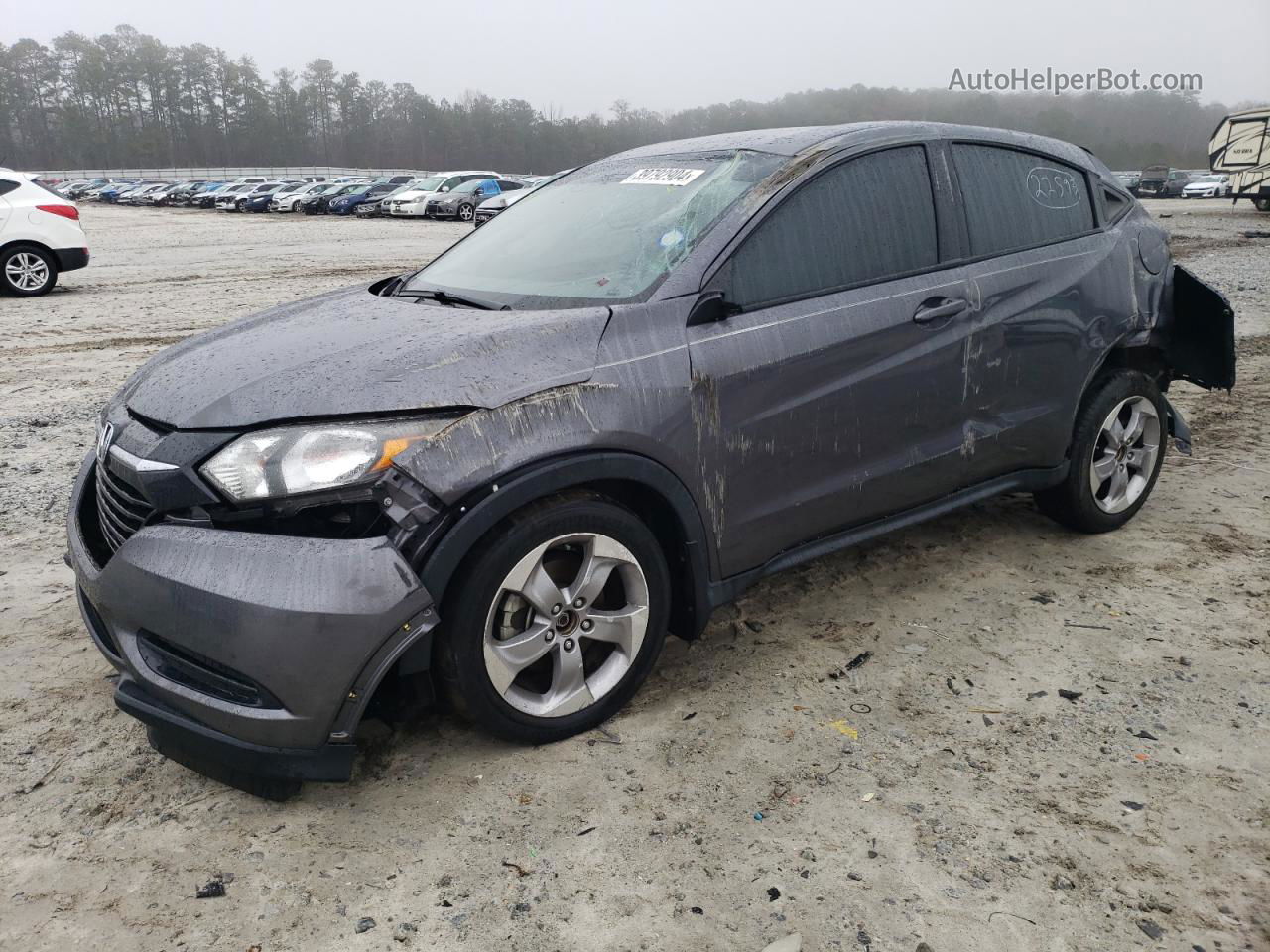 2018 Honda Hr-v Lx Gray vin: 3CZRU5H34JM722118