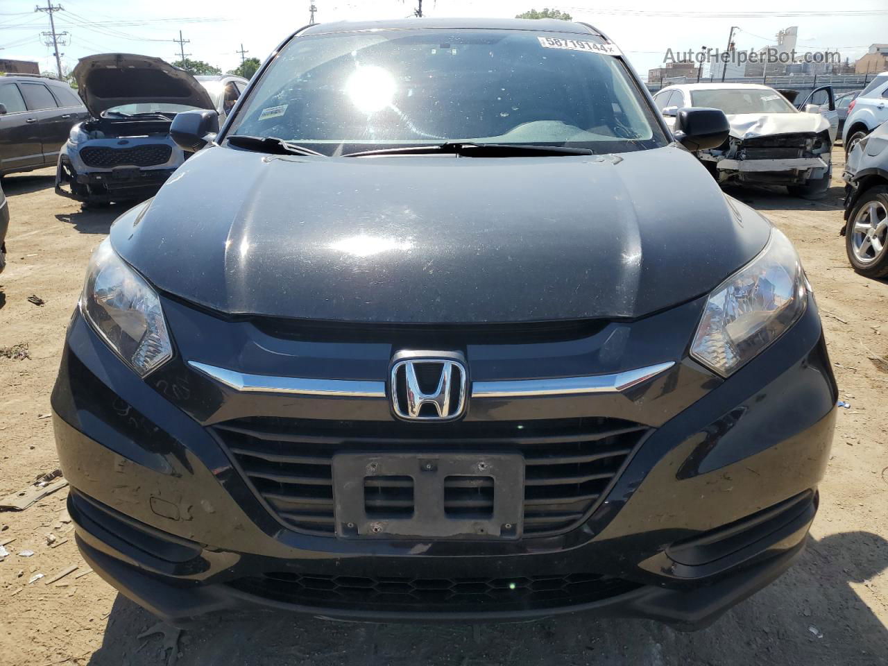 2016 Honda Hr-v Lx Black vin: 3CZRU5H35GM740815