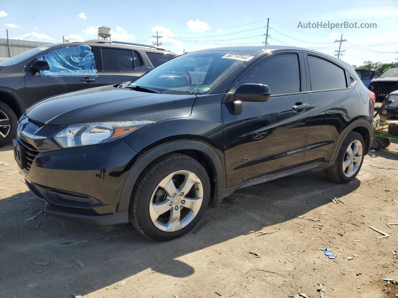 2016 Honda Hr-v Lx Black vin: 3CZRU5H35GM740815