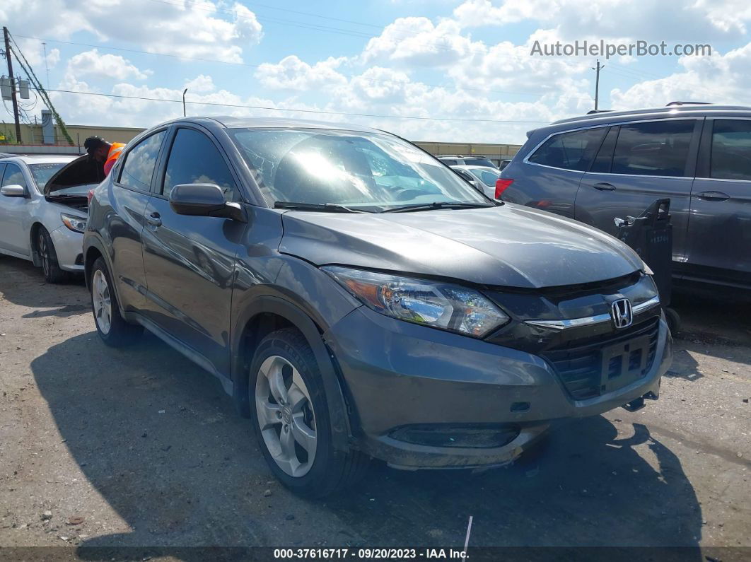 2016 Honda Hr-v Lx Gray vin: 3CZRU5H35GM740961