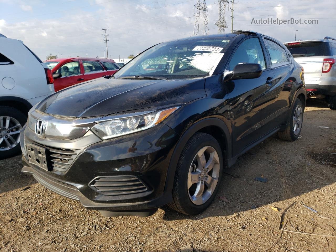 2019 Honda Hr-v Lx Черный vin: 3CZRU5H35KG715579