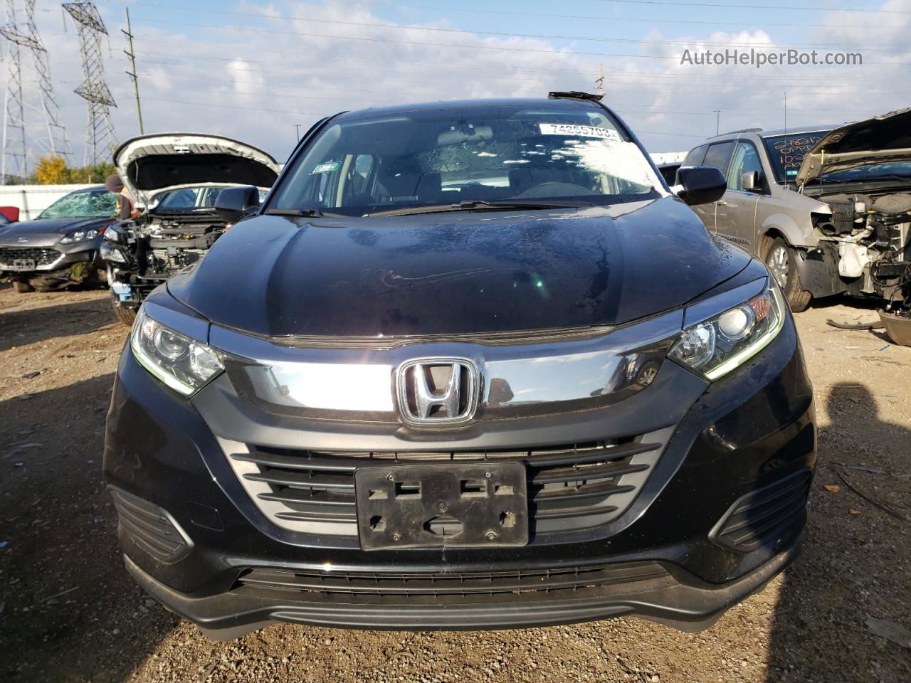 2019 Honda Hr-v Lx Black vin: 3CZRU5H35KG715579