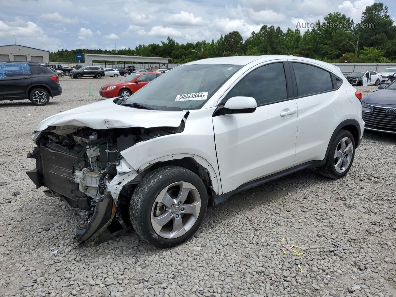 2019 Honda Hr-v Lx White vin: 3CZRU5H35KM719973