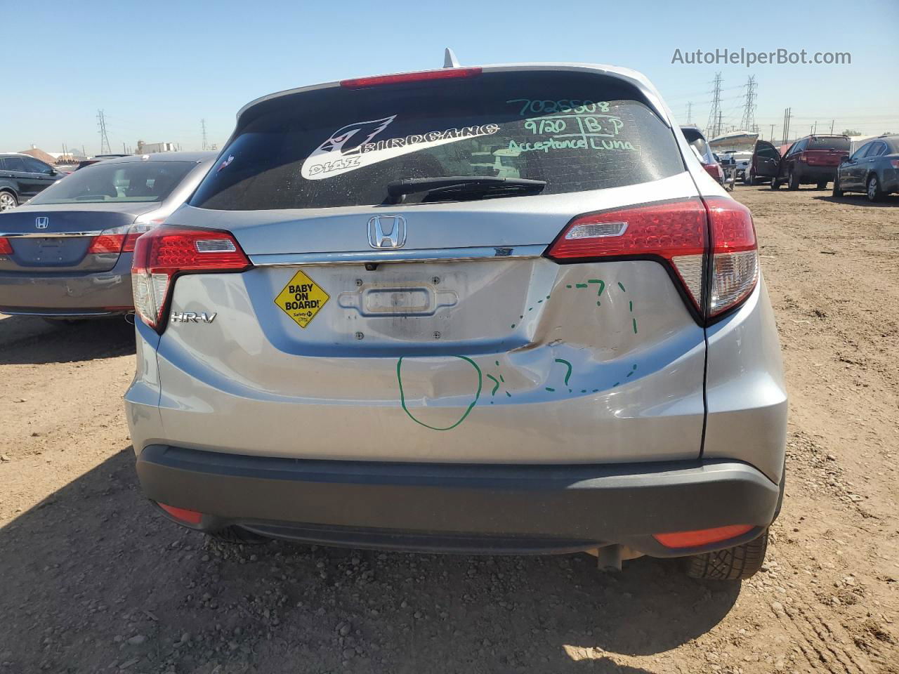 2019 Honda Hr-v Lx Silver vin: 3CZRU5H35KM730374