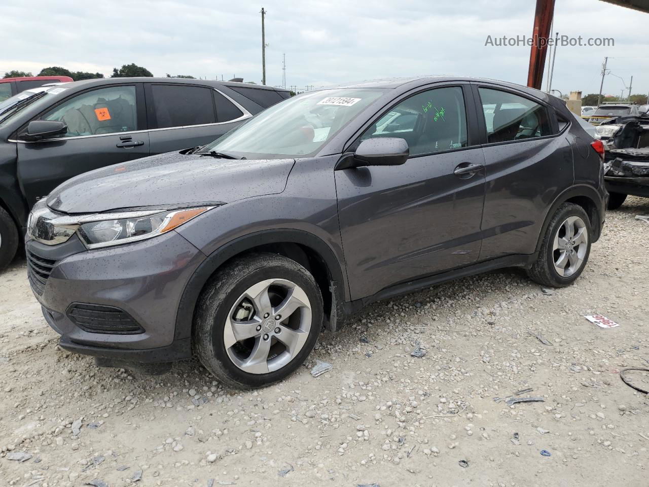 2021 Honda Hr-v Lx Gray vin: 3CZRU5H35MM720043