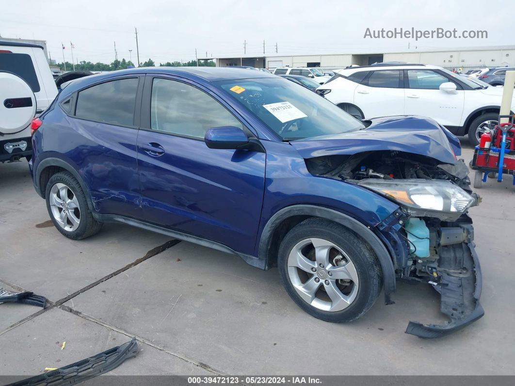 2016 Honda Hr-v Lx Blue vin: 3CZRU5H36GM740127