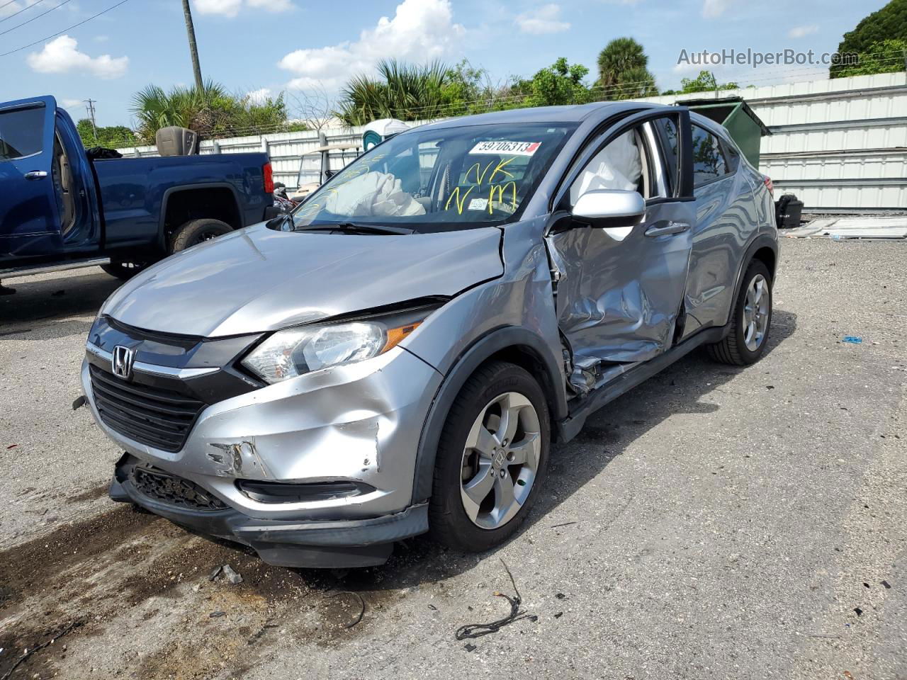 2017 Honda Hr-v Lx Silver vin: 3CZRU5H36HM701880